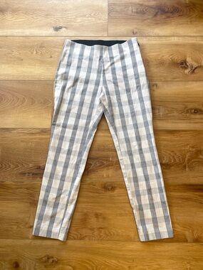 a new day Gray and White Check Cropped Pants